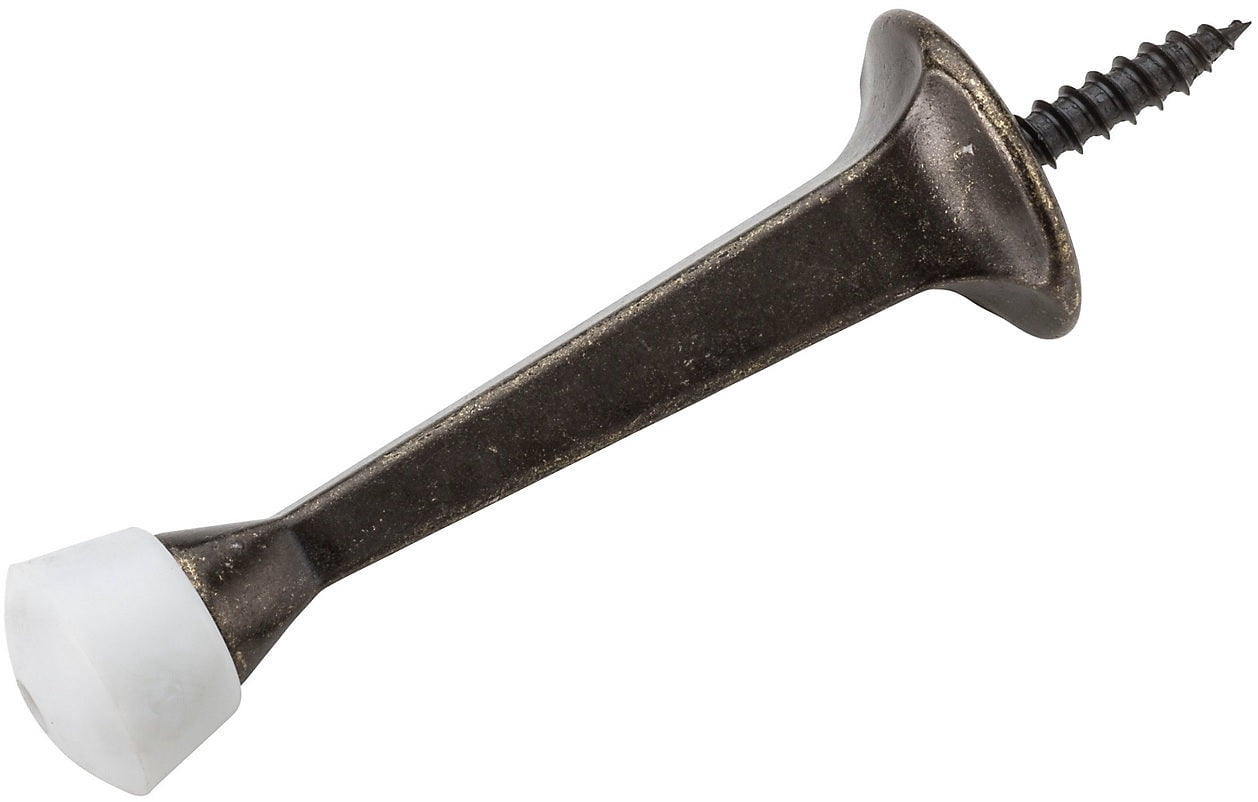 Stanley N830-135 Rigid Baseboard Door Stop, Antique Brass, 3