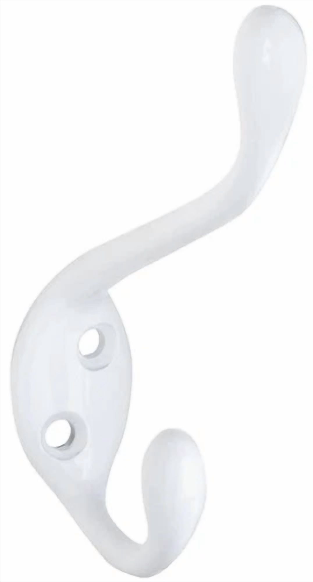 Stanley National Hardware N331-058 White Heavy Duty Garment Robe Hat Hooks