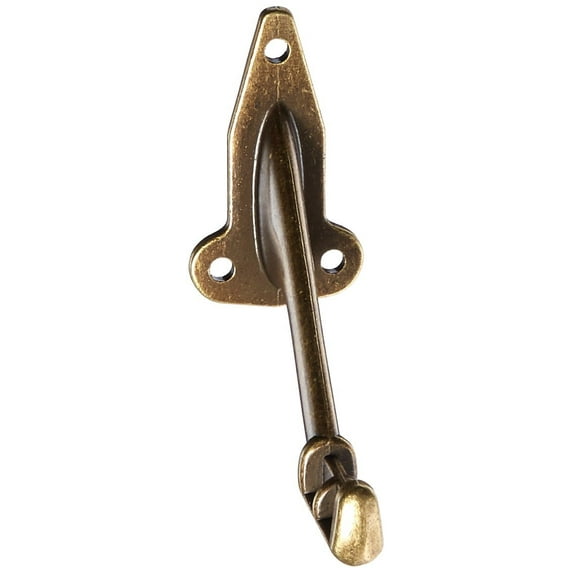 National Hardware Handrail Bracket Antique Brass - Easy Installation - Gold Finish, Fasteners Included