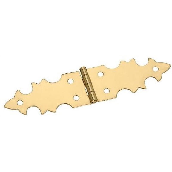 Stanley Hardware  803440 Solid Brass Ornamental Hinge 2-ct