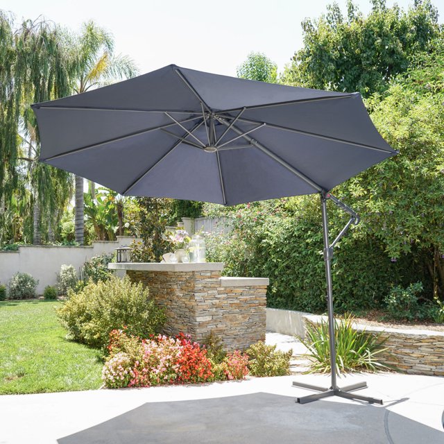 Stanley Outdoor Banana Sun Canopy with Steel Frame, Blue, Grey ...