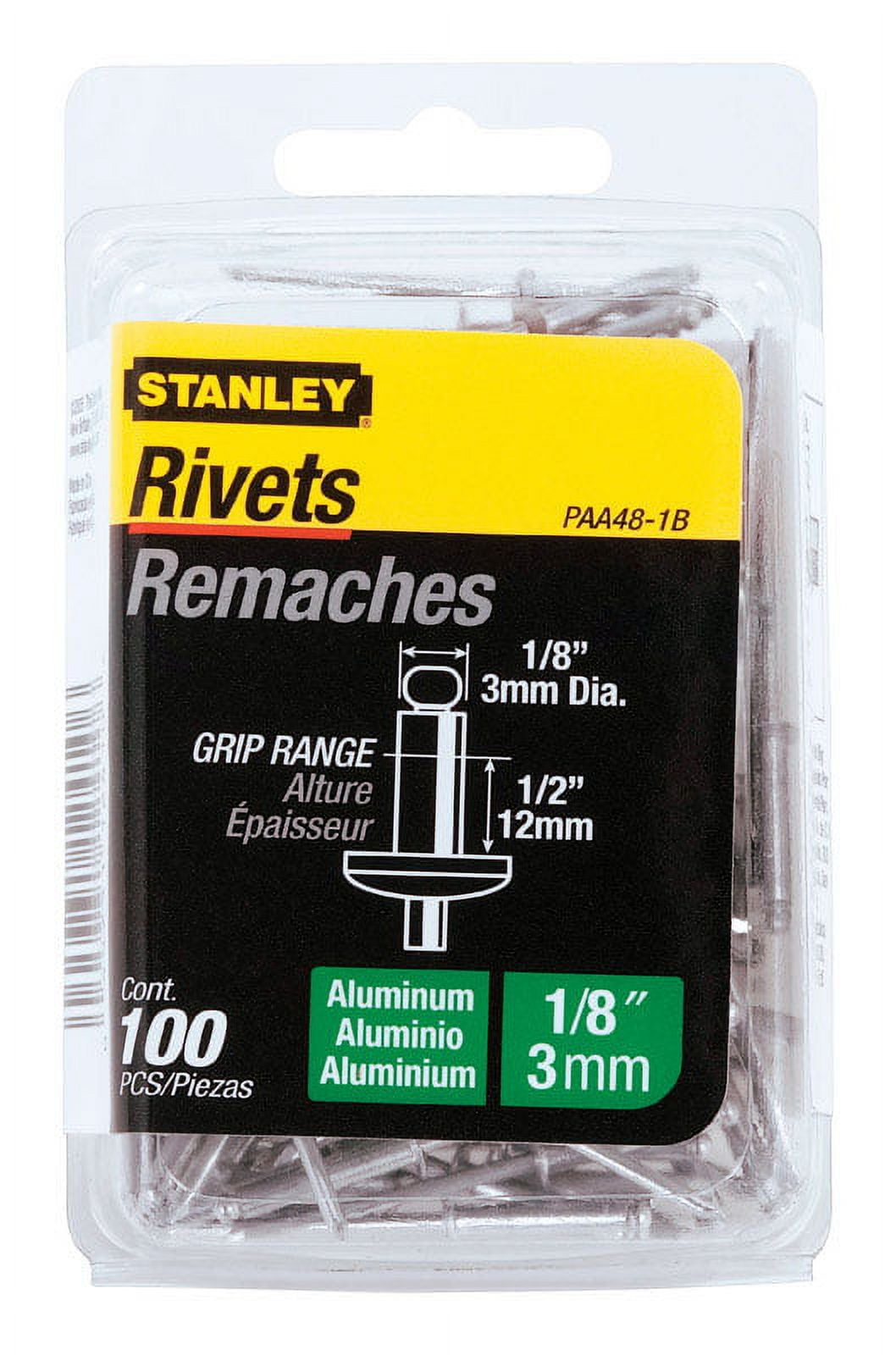 RIVET 1/8X1/2IN ALUMINUM 100PK