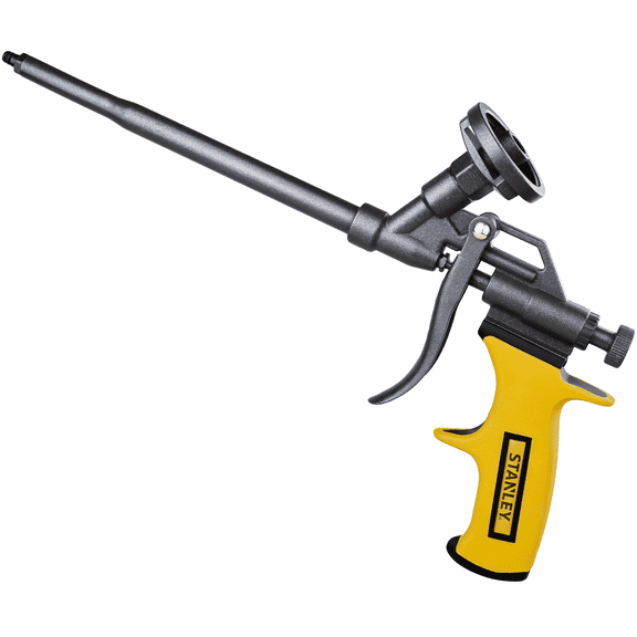 Stanley PRO-FG2 Spray Foam Gun - Professional 8" Foam Insulation Applicator with Non-Stick Teflon Coating, Adjustable Flow & Durable Aluminum Body - 1 Pack