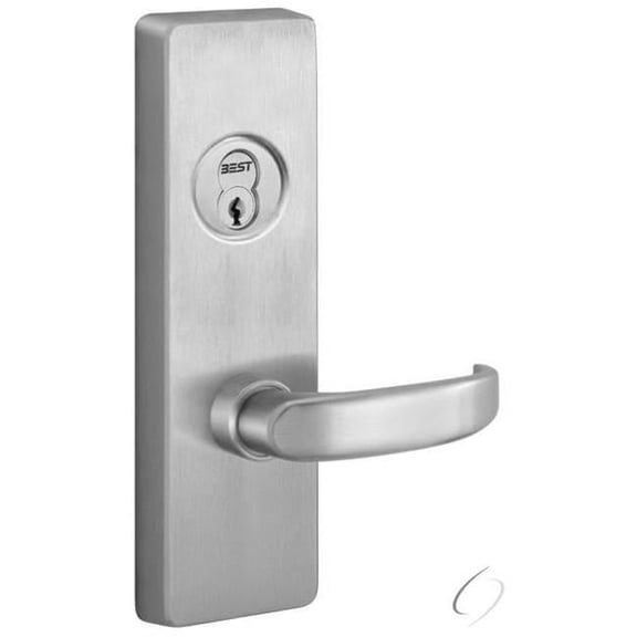 Stanley Precision Right Hand Reverse Key Control Lever Exit Trim with D Lever, Satin Stainless Steel