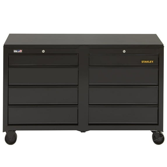Stanley Products 100 Series, 53 in, 8-Drawer Mobile Workbench - 1 EA (680-STST25381BK)