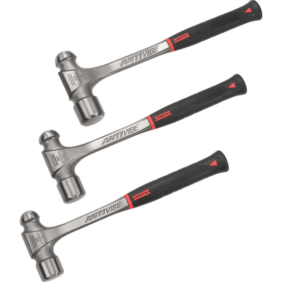 PROTO 3 Piece Anti-Vibe Ball Peen Hammer Set (32 , 40, 48 oz.)