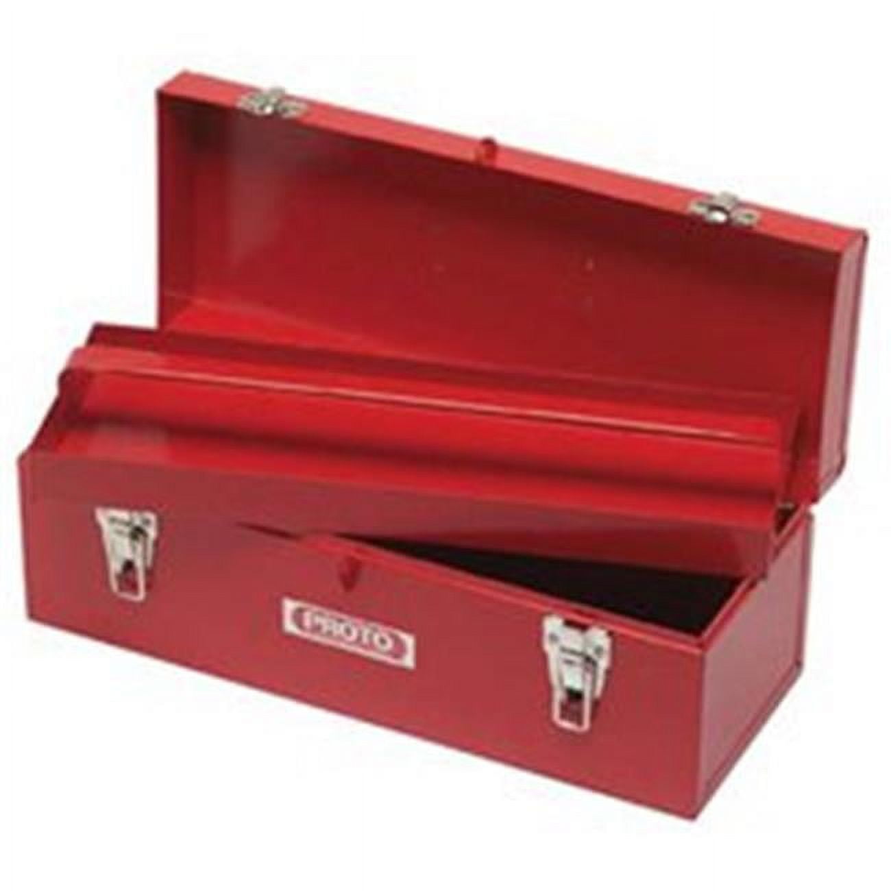 Stanley Products General Purpose Tool Boxes, Single Latch, 19 1/2 x 7 in x 7 1/2 in, Steel, Red - 1 EA (577-9977-NA)