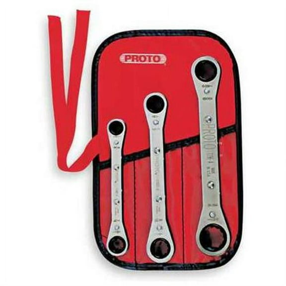 Proto 3 Piece Ratcheting Box Wrench Set-12 Point
