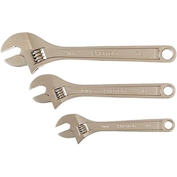 Stanley-Proto Industrial Tools POJ795GA Cushion Grip 3 Piece Adjustable Wrench Set