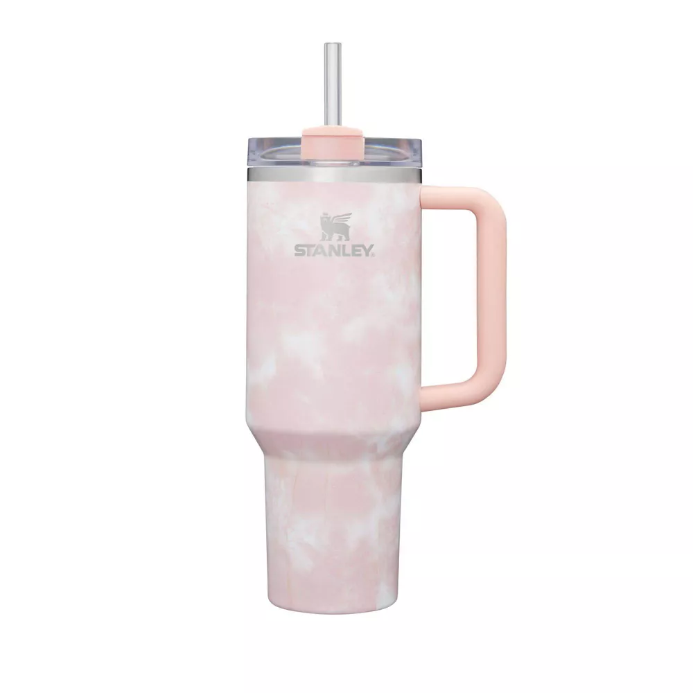 Stanley 40 Oz. Quencher H2.0 FlowState Tumbler PURPLE AND WHITE - Stylish  Stanley Tumbler - Pink Barbie Citron Dye Tie