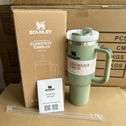 Stanley Quencher H2.0 FlowState 40oz Stainless Steel Tumbler Olive Leave