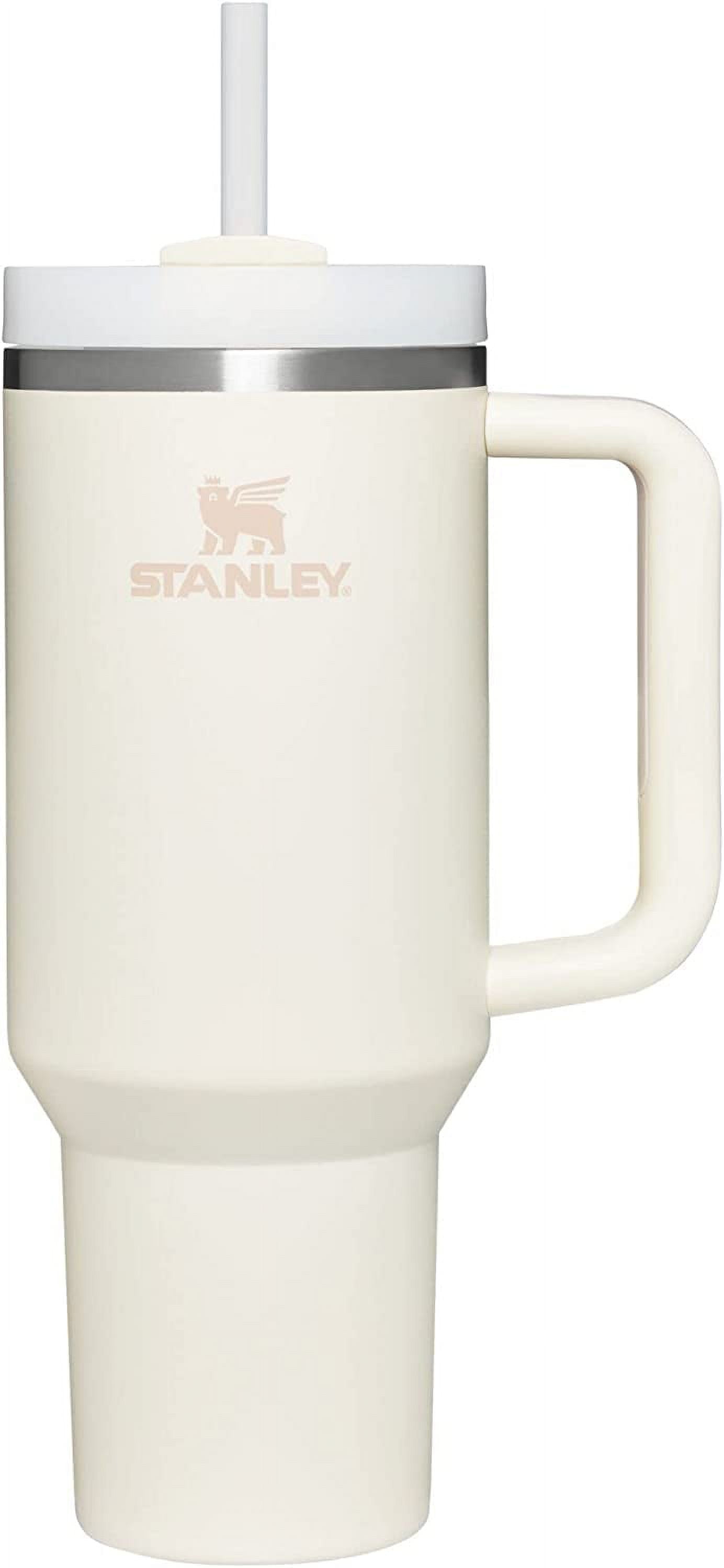 Stanley Quencher H2.0 FlowState Stainless Steel Vacuum Insulated Tumbler with Lid and Straw for Water, Iced Tea or Coffee, 40 oz, Cream