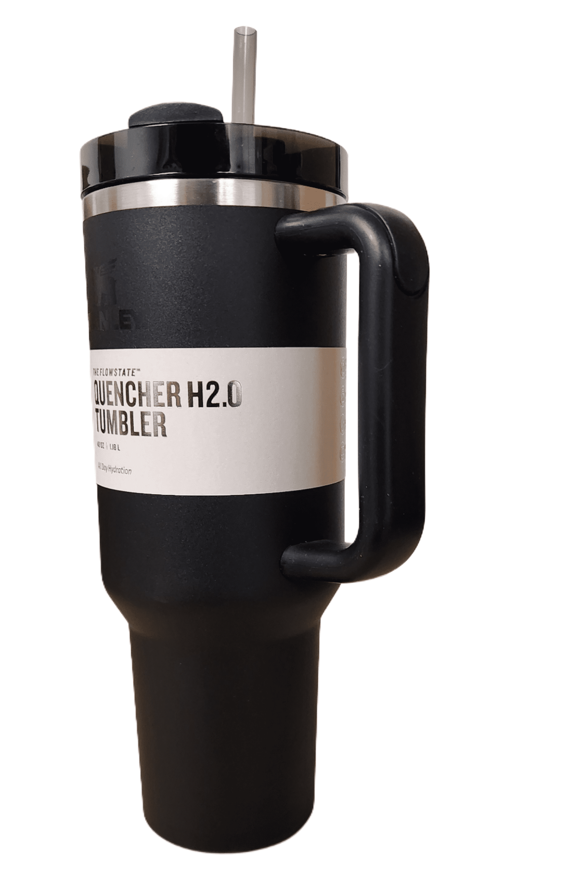 STANLEY QUENCHER H2.0 タンブラー ブラック Stanley Quencher H2.0 Tumbler with Handle and Straw 40 oz