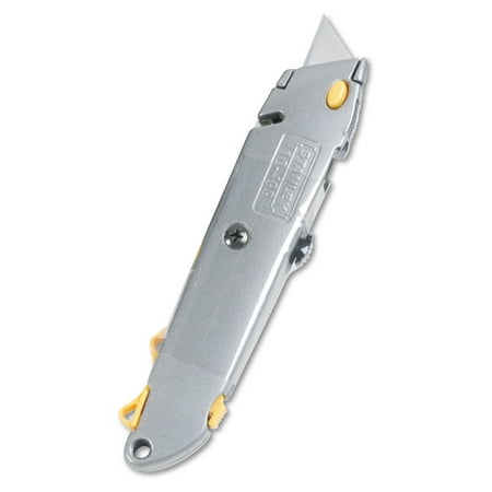 Stanley® Quick-change Utility Knife with Retractable Blade and Twine Cutter, Gray Bos10499bx