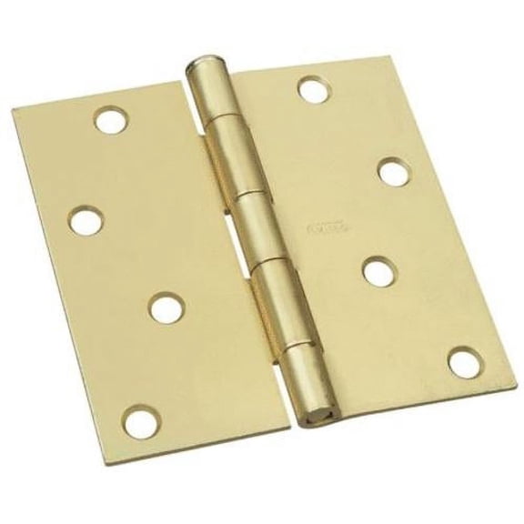 Stanley Residential Door Hinge, Satin Brass, 4" x 4"