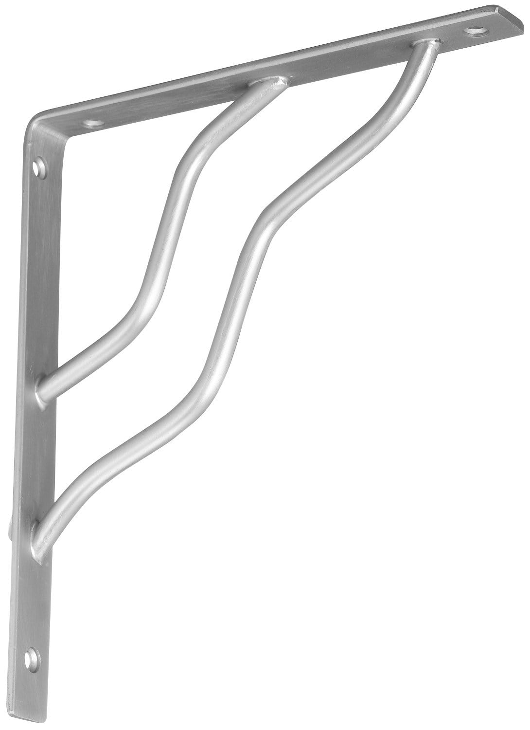 Stanley S250597 7" L X 3/4" W X 8" H Satin Nickel Decorative Shelf