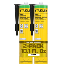 Stanley S420 Specialty Aquarium Silicone - Non-Toxic, Waterproof & Flexible Fish Tank Sealant, Clear, 10.1 fl oz - 2 Pack