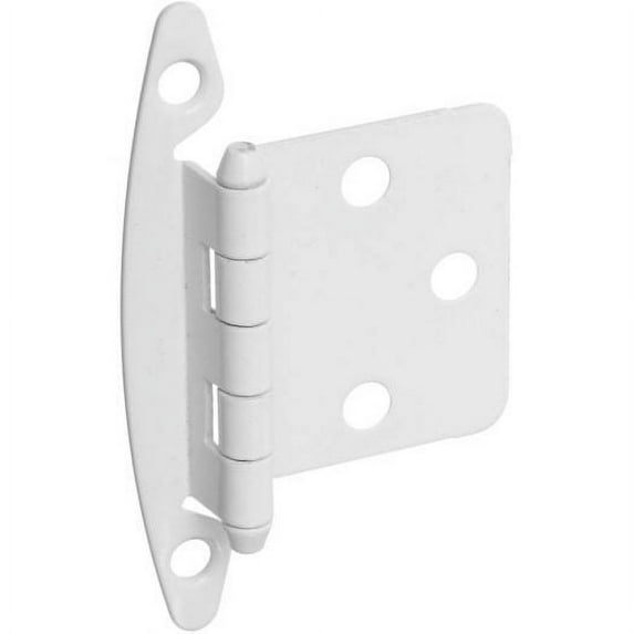 Stanley S826347 White Non-Spring Flush Cabinet Hinge, 2 Count