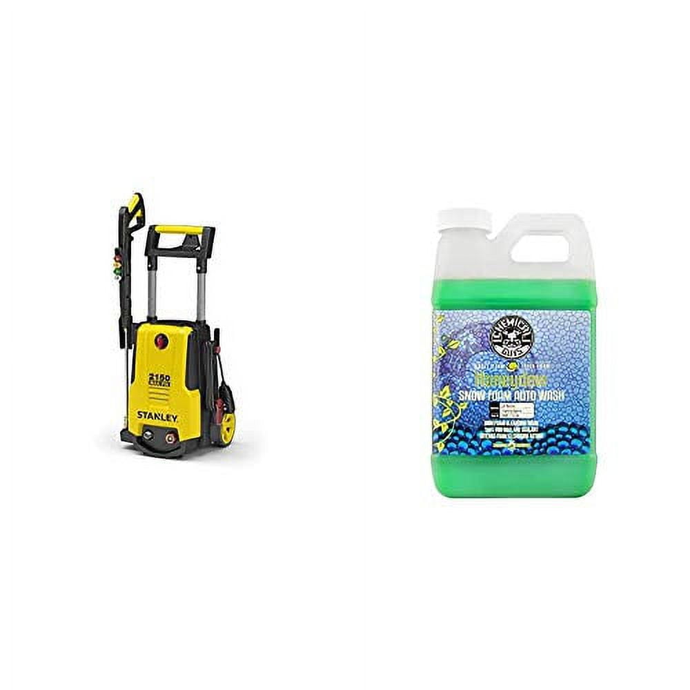 Stanley SHP2150 Electric Pressure Washer with Spray Gun, Quick Connect  Nozzles Foam Cannon, 25' Hose, Max PSI 2150, 1.4 GPM & Chemical Guys  CWS_110_64 Honeydew Snow Foam Car Wash (64 Oz) 