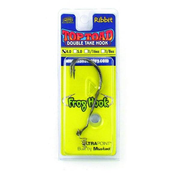 Stanley SRDT1-40 Unweighted Double Take Ribbit Hook Size 4/0 5 per