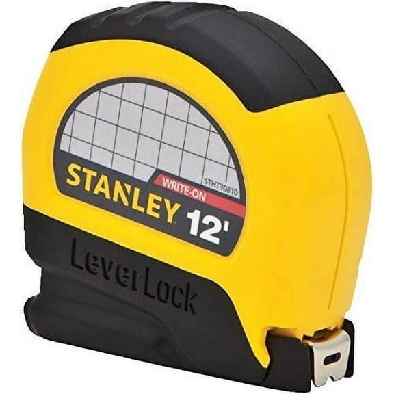 Stanley Lever Lock Tape Rule Spring Return Pocket - Accurate Measurement - Pack of 36, 12 ft x 1/2 in