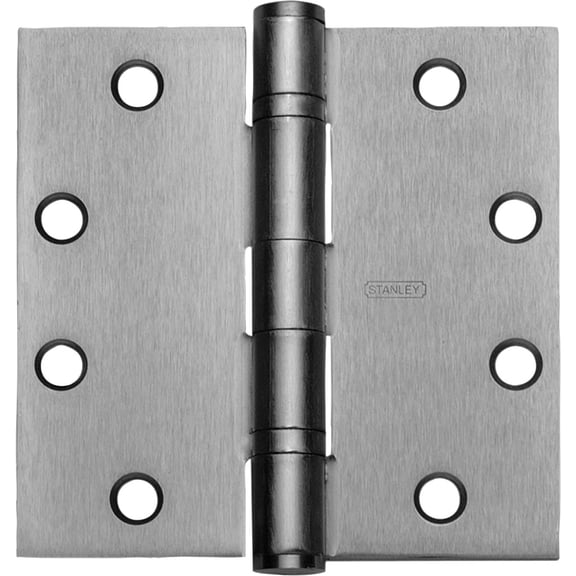Stanley Security FBB17941226DNRP 4.5 x 4.5 in. Steel Full Mortise Ball Bearing Standard Weight Square Corner Hinge Non Removable Pin, No. 068853 Square