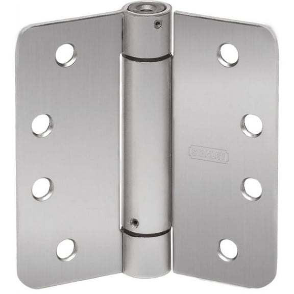 Stanley Security RD2068R426D 4 x 4.62 in. No.422206 Radius Standard Weight Spring Hinge, Satin Chrome