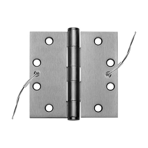 Stanley Security CEFBB191-54 4-1/2X4-1/2 32D Electrified Hinge Satin Stainless Steel