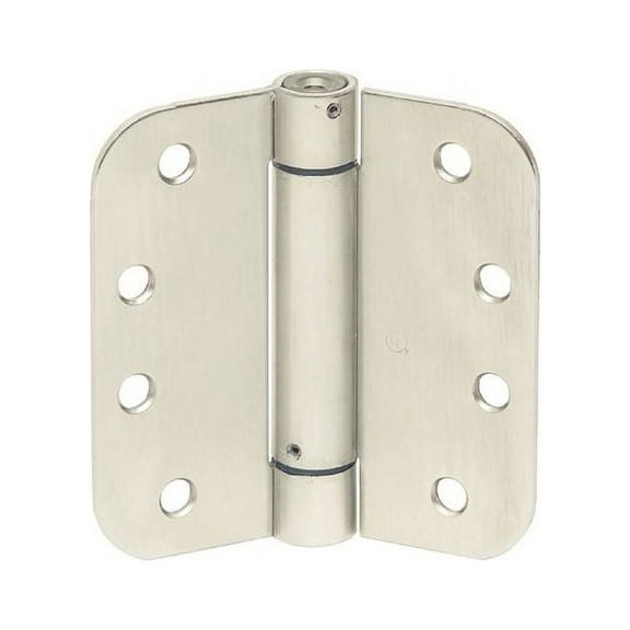 Stanley Security RD2068R44 4 x 4 in. - 0.625 in. Radius Standard Weight Spring Hinge, No. 422202 Satin Brass