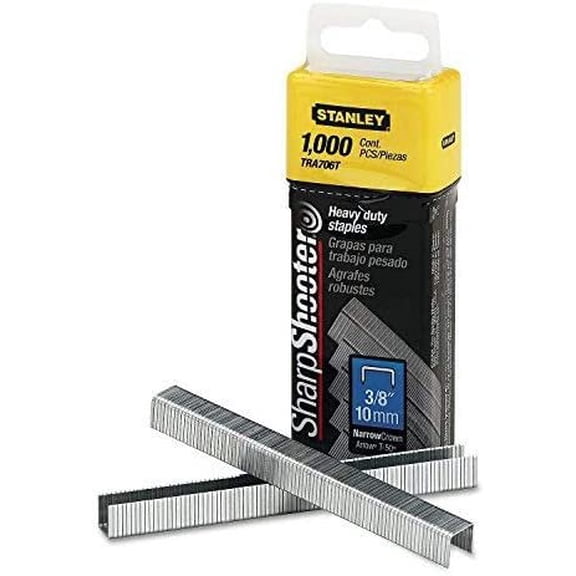 Stanley Sharpshooter Set of 2 Staples TRA706T 3/8 Inch Leg Length