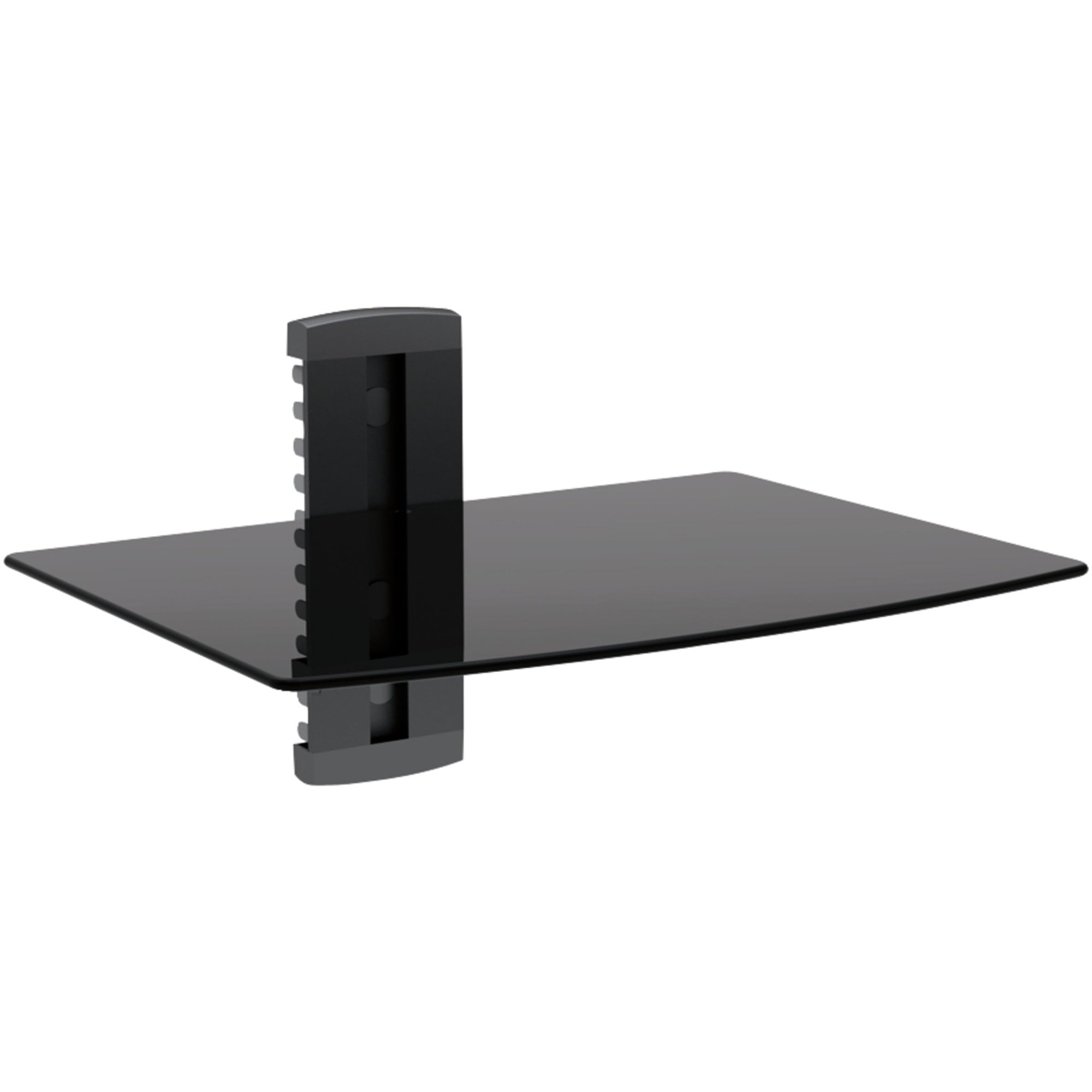 Stanley Single Glass Shelf, 8-11/16"H x 11"W x 15"D, Black