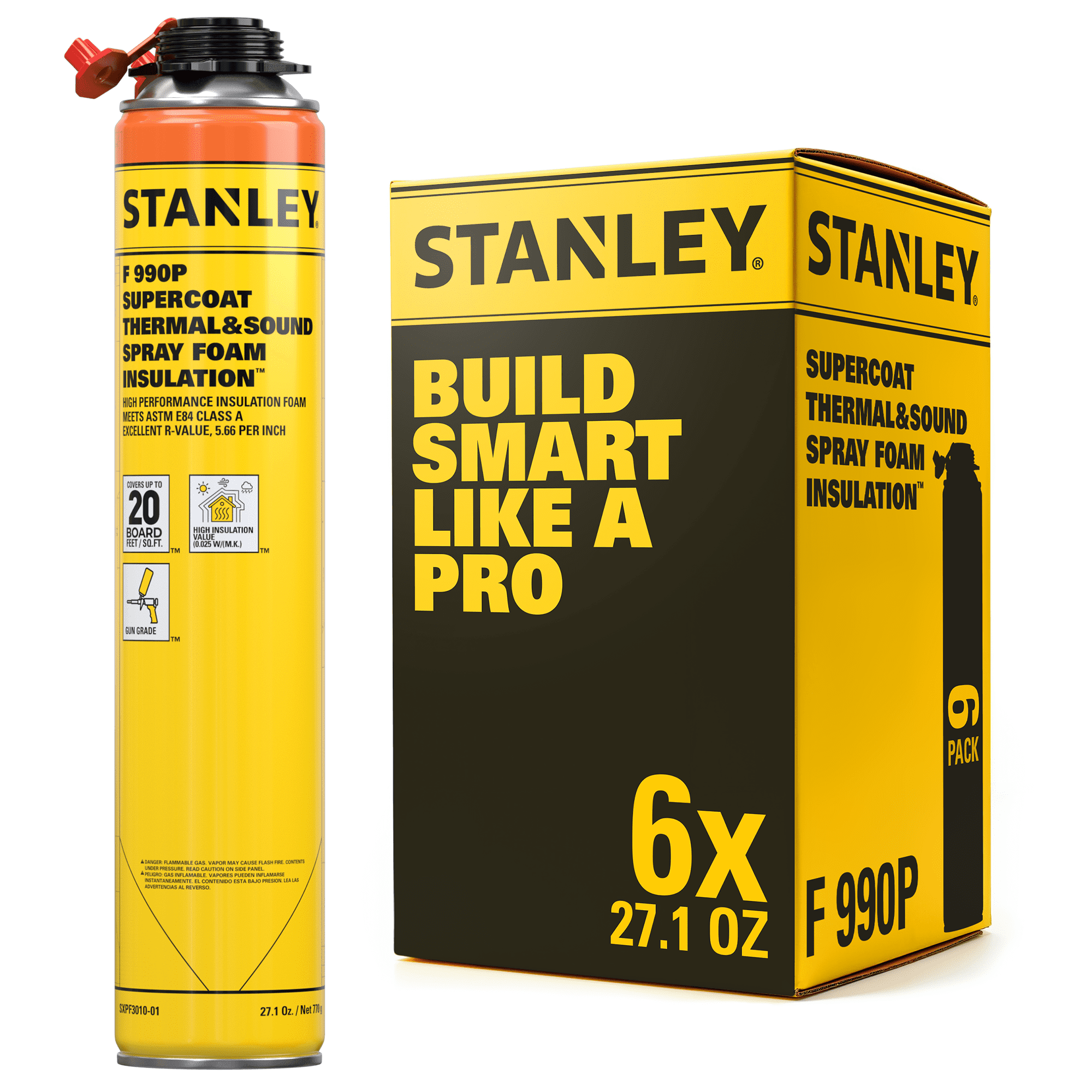 Stanley F990P SuperCoat Spray Foam - Fire Rated - R-Value 11.32 at