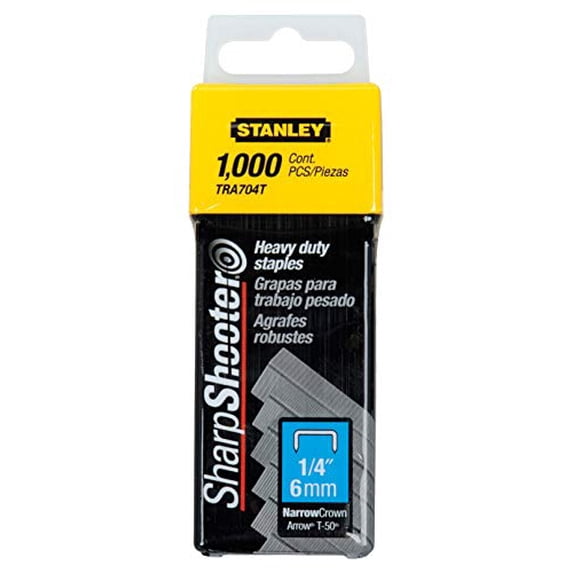 Stanley TRA704T 1/4-Inch Heavy Duty Staples, Pack of 1000