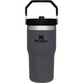 thumbnail image 1 of Stanley The IceFlow Flip Straw Stainless Steel Tumbler - 20 oz. - Charcoal, 1 of 5