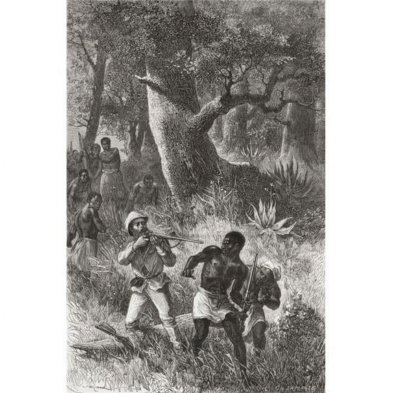 Stanley Threatens to Shoot A Porter During The Mutiny In Gombe Africa During The His Expedition In 1872 Sir Henry Mort 1 Poster Print, 11 x 18