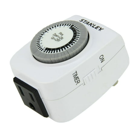 Stanley TimeIt Mini 1-Outlet Daily Mechanical Timer