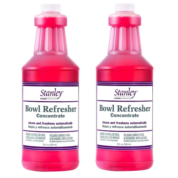 Stanley Toilet Bowl Cleaner & Deodorizer Concentrate 32oz Wild Rose Scent SepticSafe Bowl Refresher Cleans Stains & Residue with Each Flush (Pack of 2)