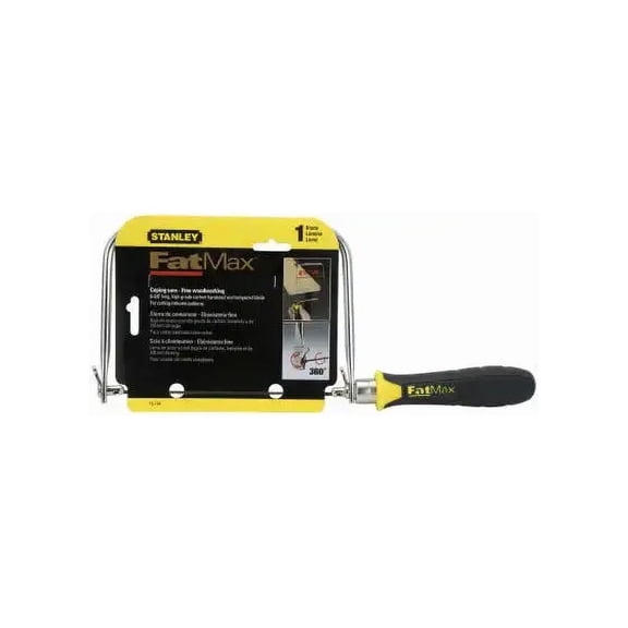 Stanley Tool 15-104 FatMax 6 3/8 Inch 4 3/4 Inch Frame. Coping Saw, Each