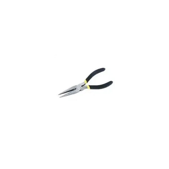 Stanley Tool 84-096 Nose Plier, 6 in Oal, Black Handle, Double-Dipped Handle, 1/8 in W Tip, Each