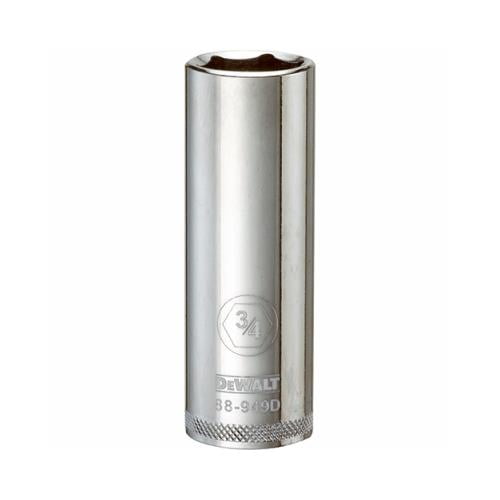 DEWALT DWMT88949OSP SAE Deep Socket, 6-Point, 1/2-In. Drive, 3/4-In. - Quantity 1