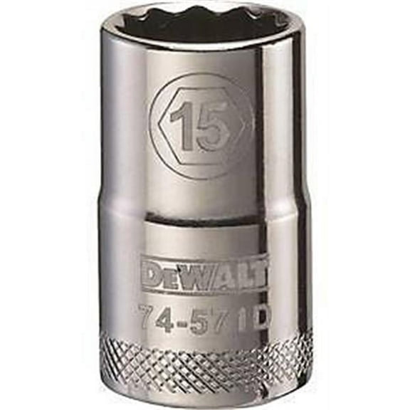 Stanley Tools 7516248 DWMT74571OSP 0.5 in. Drive 12 Point Socket, 15 mm