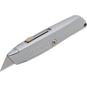 6-pack Stanley Utility Knife Classic 99 - Retractable Straight Blade, Heavy-Duty, Gray - 6 Pack Residential Use, Standard Application
