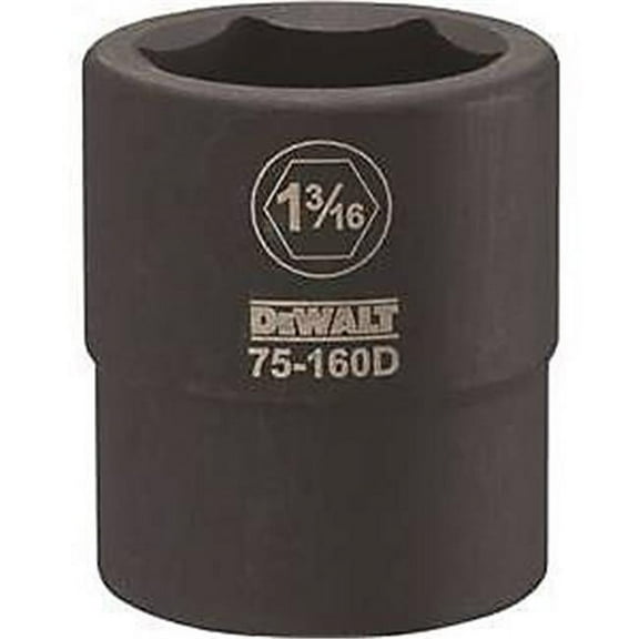 Stanley Tools DWMT75160OSP Impact 0.75 Drive Socket 1.187 - Black - 3/4 Inch Drive Size