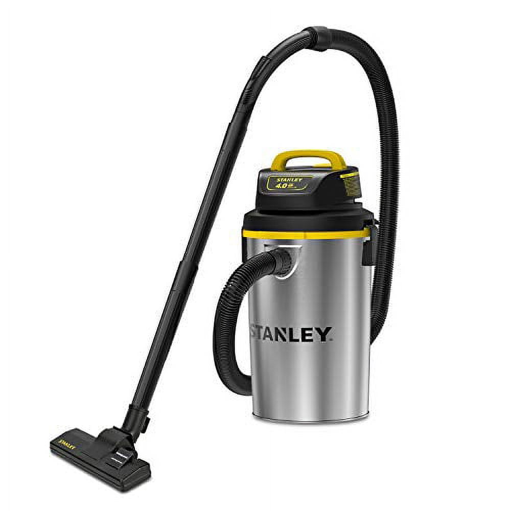  Stanley Wet/Dry Vacuum, 5 Gallon, 4 Horsepower, Stainless Steel  Tank - Silver+yellow+black - SL18130 : Industrial & Scientific