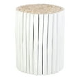 thumbnail image 1 of Stanley White Round Teak Accent Table by East at Main - Medium Cut Branch Side Table (16X16X20), 1 of 4
