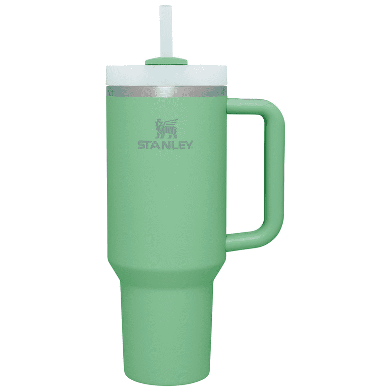 Stanley Light Green Tumbler Quencher 40 oz. Flow State H2.0 With Handle &  Straw