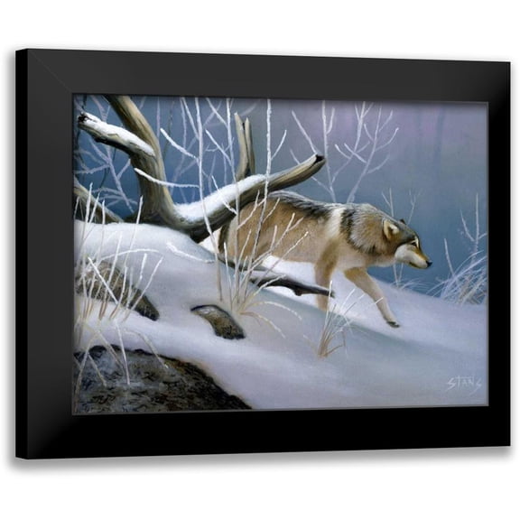 Stans, Leo 14x12 Black Modern Framed Museum Art Print Titled - Lone Wolf