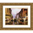 thumbnail image 1 of Stans, Leo 18x15 Gold Ornate Wood Framed with Double Matting Museum Art Print Titled - Old City Lights, 1 of 4
