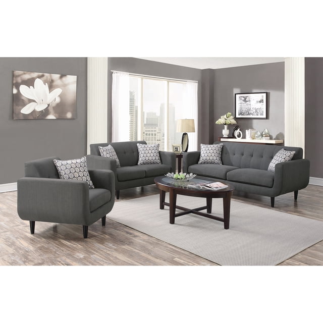 Stansall Tufted Back Loveseat Grey