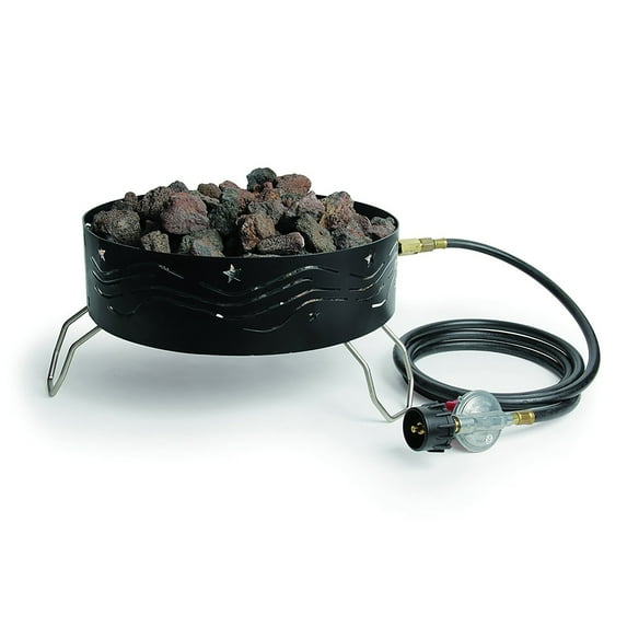 Stansport 088 Propane Fire Pit with Lava Rocks Metal